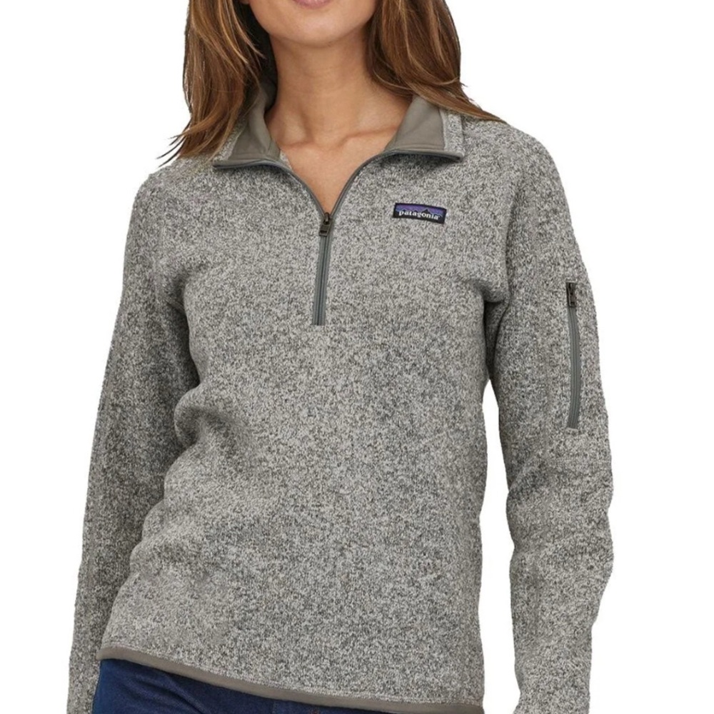 Patagonia Heather Gray Fleece Quarter-Zip